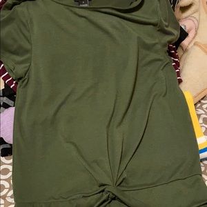 Short sleeve olive shirt